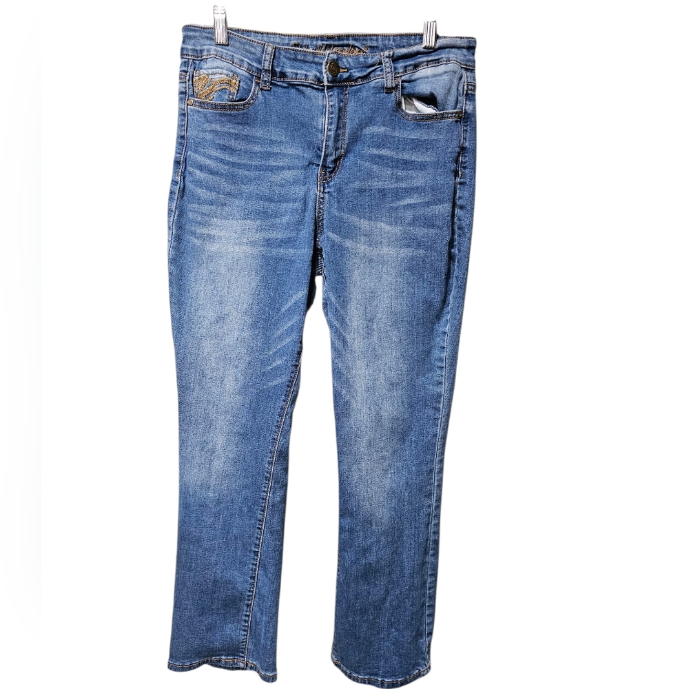 Stylish Women's Blue‎ Straight Leg Jeans Size 15
